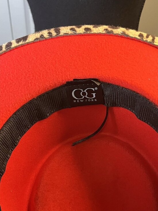 Cheetah Leopard Print Felt Fedora Hat Derby CoG New York Wide Brim Structured main image 5